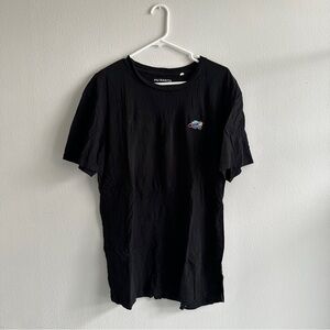 Black Pacsun Minimalist Embroidered Graphic Tee Short Sleeve